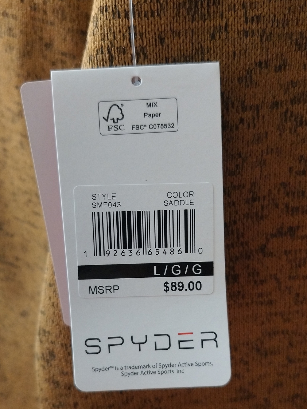 Spyder Men's Full Zip Fleece Hooded Jacket Performance Hiking Outdoor L, 23" PTP - Picture 11 of 16